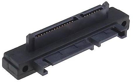 ECSiNG 90 Grad Nach Unten Abgewinkelter SATA 22Pin 7+15 Stecker auf Buchse Anschlüsse Verlängerungskonverter Adapter Zubehör für Festplatten Optische Laufwerke