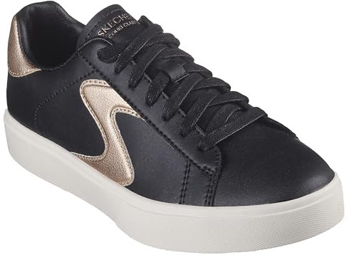 Skechers Women's Eden Lx Beaming Glory Sneaker, Black/Rose Gold, 4 UK