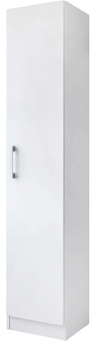 Armario Auxiliar Multiusos Alto Puerta Abatible Color Blanco 35x170 cm