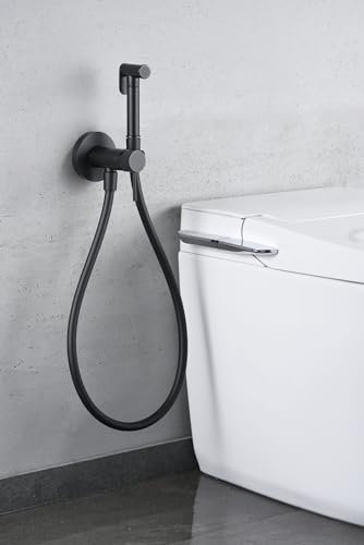 MICE - Robinet mitigeur de bidet encastré - Douche hygiénique encastrée - Robinetterie de bain de bidet pour eau chaude/froide série LIne noir mat - RDD038/NG