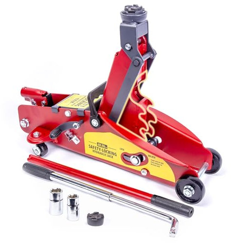 leadstand Hydraulischer Wagenheber 2,5T, Stützbock und Hydraulikheber kombiniert in einem, Schwer KFZ wagenheber Emergency Kit mit Lug Wrench und Handschuh,Rangierwagenheber, Hydraulik Tragkraft