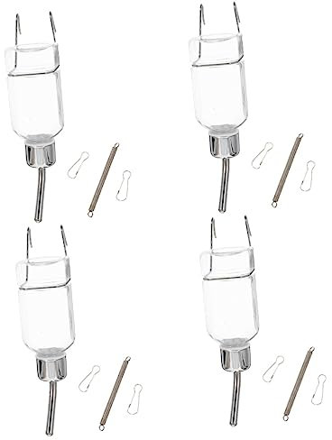 POPETPOP Distributeur Deau Automatique pour Animaux De Compagnie 4 Pièces Bouteille Deau Suspendue pour Chien Distributeur Deau pour Chat Simple Et Pratique