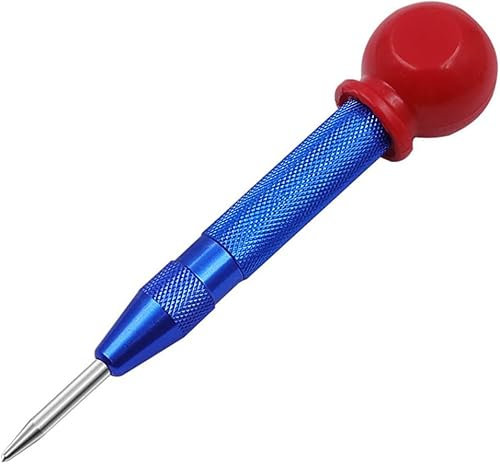 1 perforatrice a molla con tensione regolabile, per macchinisti e falegnami, strumento a molla, per fori centrali, resistente, automatico (12,8 cm)