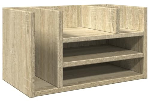 vidaXL Schreibtisch-Organizer Sonoma-Eiche 44,5x24x25 cm Holzwerkstoff