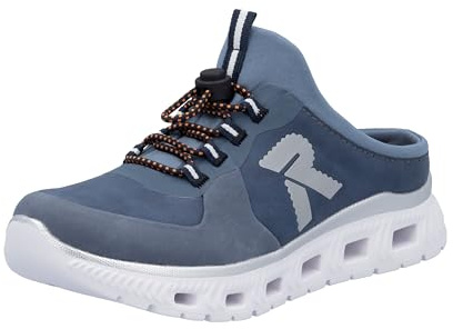 Rieker Women's Sabot in Grey, Blue 10, 8 US