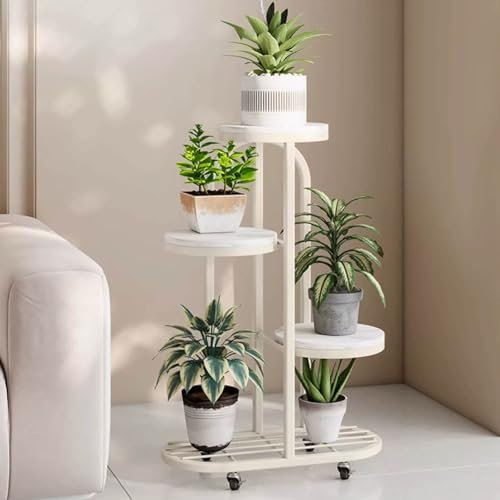 Moderno balcon soporte plantas con ruedas, Moda interior plantas vertical naturales soporte, exterior jardinera decorativos soporte, exterior interior soporte maceteros, para Jardín Sala Patio.(82cm)