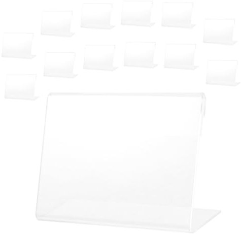 CANIGHT 20stücke Acrylic Preisschildhalter Förmig Stabiler Etikettenhalter Für Supermarkt Und Einzelhandel Für Preisdisplay Von Obst Und Gemüse Transparent Und Langlebig