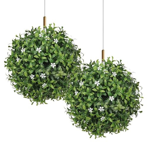 Palla di bosso artificiale, piante topiarie finte, 25 cm, impermeabili, ornamenti decorativi, facili da progettare, aspetto verde per giardino, matrimonio, balcone, decorazione cortile