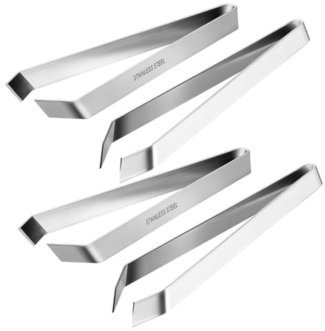 Amosfun 2 Sets Stainless Steel Fish Bone Tweezers Precision Cooking Tongs for Deboning Fish Seafood Kitchen Gadgets Chef Tweezers for Cooking