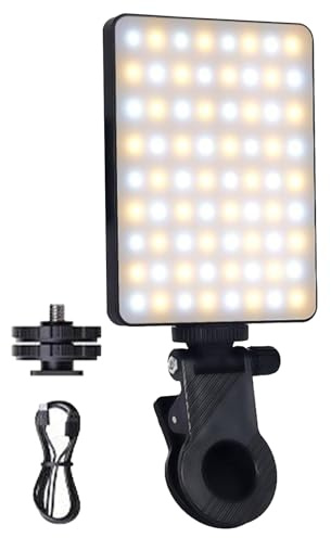 Luz selfie portátil para teléfono, luz LED portátil recargable por USB, adaptador de alto brillo para laptop, creadores nocturnos, fotografía, al aire libre, transmisión en , monitor de viaje