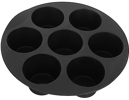 Hemobllo Stampo Silicone per Cupcake Nero Pirofila Antiaderente in Silicone Alimentare per Forno e Friggitrice ad Aria Facile da e Negozio Dolci