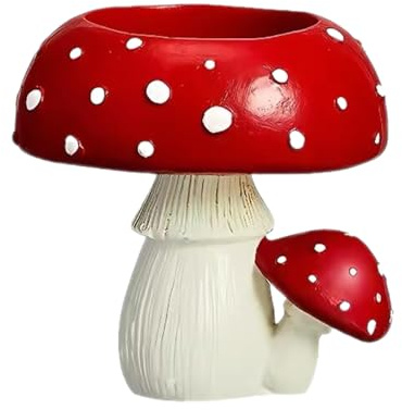 Candelador de champiñones: Linda decoración de esculturas de, Soporte de luz de té perfumado, Pieza Central Decorativa de Mesa, de casa de Campo | 7cm 2.75 Pulgadas Candillas para Boda d