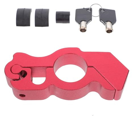 BUGUUYO Serrure Antivol Guidon Moto Alliage Aluminium Verrou Frein Robuste pour Scooters Motos et VTT Protection Le Vol