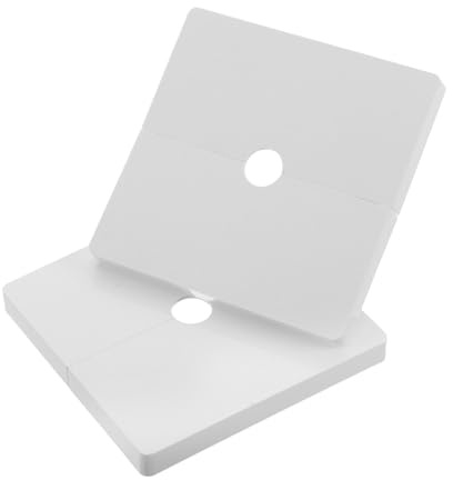 Toddmomy 2 Stück Weiße Abdeckplatten für Sanitärinstallationen 12mm Loch Quadratische Dekorative Kunststoff Flansch Wandabdeckung Blindabdeckung für Steckdosen und Schalter Wandverkleidung