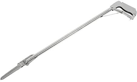 Fabater Krabbtång i Rostfritt Stål 30 Tum, Bärbar Lång Fisktång 75 Cm för Krabba Fisk och Skaldjur Bläckfisk, Avtagbar Hopfällbar Saxtång Fiskeverktyg (Rak klämma)