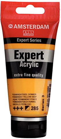 Amsterdam Expert Series Acrylic Tube - Permanentgelb dunkel 75 ml - Heavy Body Professional Paint - Hochpigmentiert & Lichtecht - Bastel- & Künstlerbedarf
