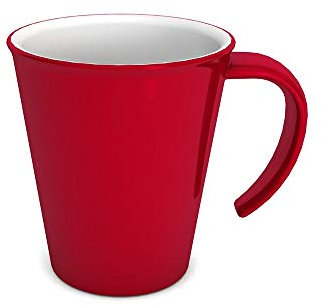 Ornamin 300 ml Red Mug (Model 1201) - Reusable Coffee Cup, Tea Cup, Camping Mug, Sturdy Plastic