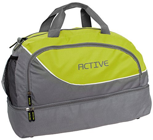 BRUBAKER Borsa Sportiva Active - Borsa da Allenamento da 30 l con Scomparto Umido per lo Sport Fitness Nuoto Travel - Borsa Fitness per Uomo e Donna - Grigio