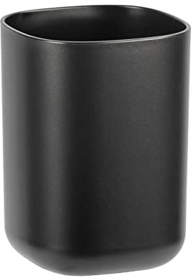 Wenko Vaso de dientes Davos, negro mate, Ø 7,7 x 10,5 cm
