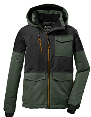 Killtec Jungen Outdoorjacke Funktionsjacke mit Kapuze und Schneefang KOW 29 BYS SKI Jckt wasserdicht, Winddicht, atmungsaktiv 00200-schwarz 152