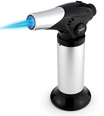 Foghat Cocktail Smoker Torch for Smoked Cocktails and Cooking - Handheld Refillable Culinary Butane Powered Kitchen Blow Torch Food Lighter Gun, Creme Brulee Torch (Butane not included)