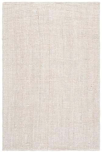 SAFAVIEH Area Rug 6x9 - Natural Fiber Collection - Bleach & Ivory, Handmade Jute & Coir, Farmhouse Style, Chunky Textured Thick Pile (NF747B)
