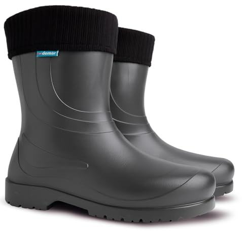 Agritrade AK Ladies Thermal Rain Boots Womens Lightweight EVA Durable Wellies Wellingtons LAURA -30C Non-slip Sole Removable Insulated Input (4 UK, Black)