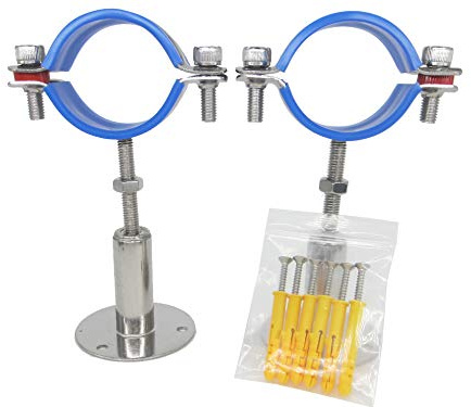Edelstahl Rohrschelle Höhenverstellbar 60mm-65mm, 2er Set