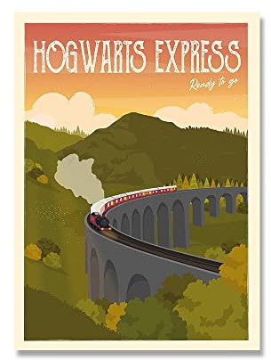 ZONJEE Film Hogwart Castle Poster and Prints Reise Landschaftsgärtner Vintage Film Poster Leinwand Malerei Abstrakte Bild Wohnkultur (Color : B, Size : 40x50 No Frame)