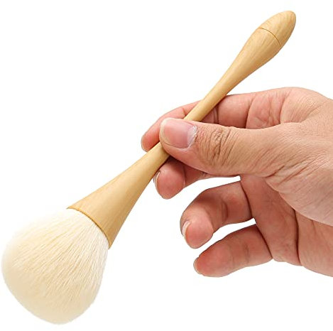 Nail Dust Brush for Nail Salon, Nylon Hair Nail Dust Removal Brush with Wooden Handle, Practical Nail Cleaning Brushes with Mushroom Shaped Brush Head, Versatile Brush for Makeup