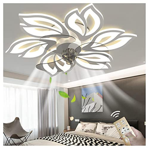 VVLXRIC Led Fan Light Ceiling 6 Speed,Remote Control Fan Light Ceiling Modern Classic Universal Remote Control Ceiling Fan for Living Room,Bedroom,Hallway Dining Room,Office