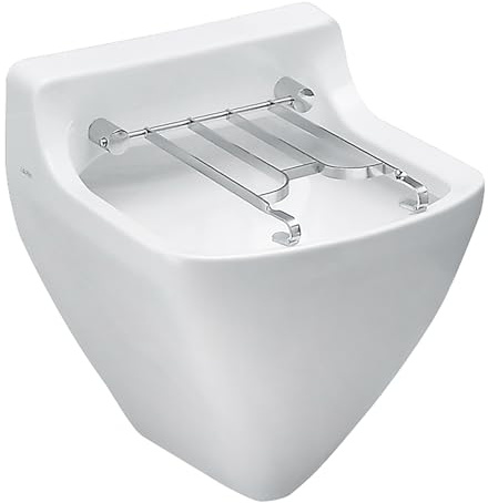 LAUFEN Bernina Ausgussbecken, mit Randspülung, Zulauf innen, mit Klapprost, 505x510x710mm, H8542110000001