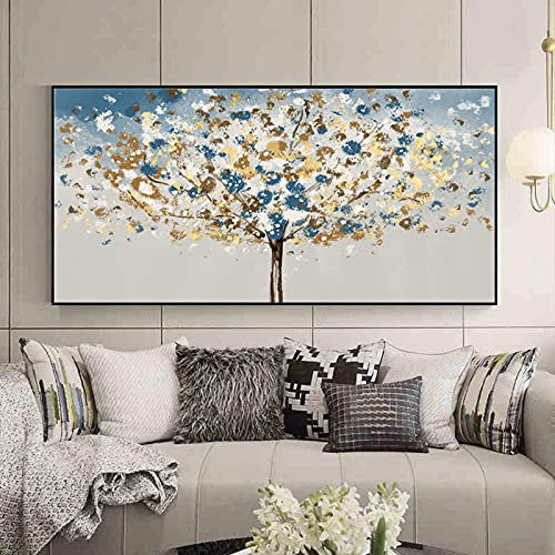 Nordischer Stil Geldbaum Luxus Leinwand Malerei Wandkunst Luxus Baum Abstrakte Kunst Bilder Für Wohnzimmer Druckdekor 20x50cm Rahmenlos