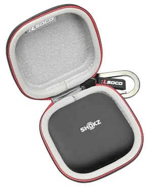 RLSOCO Étui pour SHOKZ OpenFit Air/OpenFit 2+ Casques à Oreilles Libres,Résistant aux Chocs, à la poussière et à l'eau | Conception compacte avec Mousqueton - Noir (Étui Uniquement)