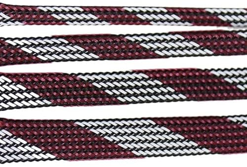 ICOBES Black White Pink PET Braided Wire Sleeve 4 6 8 10mm Tight High Density Insulate Cable Protection Expandable Line Sheath (Color : 6mm)