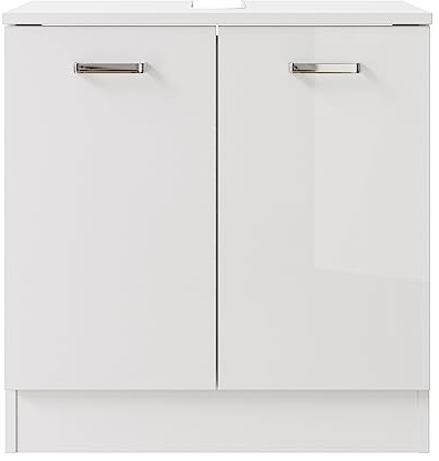 Pelipal Waschbeckenunterschrank Quickset 301 in Weiß Glanz, 60,2 cm breit | Waschbeckenschrank ohne Waschbecken mit 2 Türen