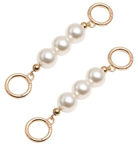NCOALE Taschenkette, 2 Stück Metall Perle Taschen Kettenverlängerung, Taschengurt zum Wechseln, Taschenhenkel Verlängerungsketten Ersatz-Geldbeutelkupplungsgriffe DEXL000322