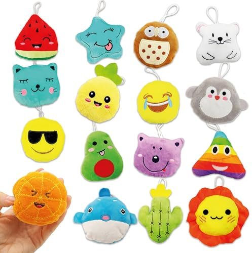Lavatelli - Set 16 pezzi Pupazzi Peluche, Regalini fine festa compleanno bambini, 10 cm, Plush Toys Kawaii, giochi, gadget, pensierini ed idee regalo per bambino e bambina, carnevale