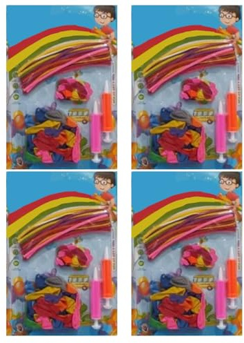PEBBLE HUG Balloon Modeling Kit With Pump, Convenient Pump, Ideal for Crafting, Imaginative Shapes and Designs, Compact and portable, Creative Play, (4 Pcs)
