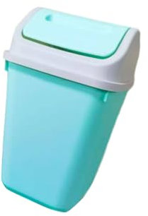 siduytin Poubelle à Couvercle basculant en Plastique, Poubelle de Bureau à Domicile, Grande capacité, Panier de Sol, Corbeille à Papier en Forme de Rectangle, Poubelle, Vert