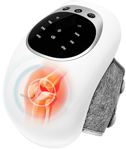 Kabelloses Kniemassagegerät, Infrarot-beheiztes Kniemassagegerät, Gelenkschmerzlinderung, tragbares Kniemassagegerät mit LED-Bildschirm, wiederaufladbares Massagegerät zur Linderung von Knieschmerzen,