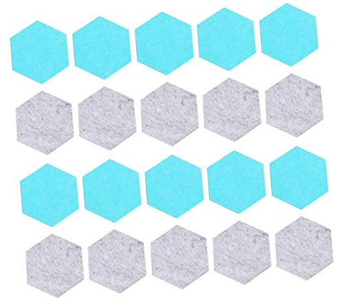 DIYEAH Selbstklebende Filz Wandaufkleber 20pcs Hexagon Form Klassenzimmer Wandaufkleber Modernes Für