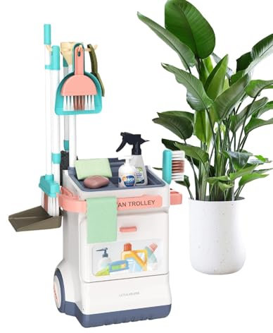 Reinigungsspielzeug für Kleinkinder von 1 bis 3 Jahren, -Reinigungsset, 15-teiliges Besen- und Reinigungsset für Kleinkinder, Baby-Reinigungsspielzeug, Kinderbesen, Kinderreinigungsset für ju