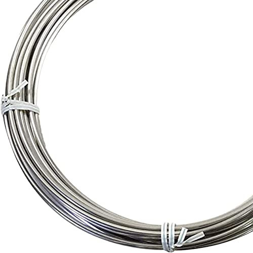 IXIETY Drahtseil 8-Gauge galvanisierter Draht, 4mm (0,157in) Durchmesser, Silber, Heavy Duty Metall Solid Wire Seil Geeignet for Handwerksdraht, Blumendraht, Bild hängender Draht(100M/328ft)