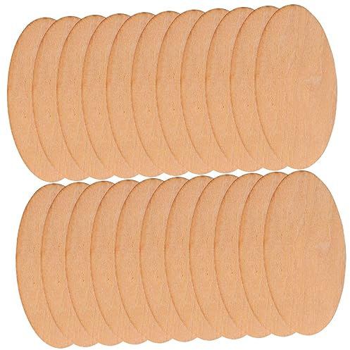 HOMSFOU 100stücke Ovale Holzscheiben Aus Holz Ungemalt Für Diy Bastelarbeiten Holzverzierungen Blank Holz Stücke Leere Ovale Ausschnitte Holzhandwerksmaterial