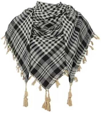 Shemagh Halstuch 120*120cm kopftuch karierte palituch Taktischer Schal schals herren palästinenserschal,arafat tuch Wüsten hals bandana Wüstenschal Halstücher Halstücher für Männer und Frauen