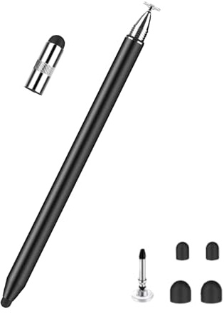 Leloco Tablet Stift für Alle Tablets, 3 in 1 Stylus Pen, Stift für Handy, Touchscreen Stift Geeignet für Touchscreen -Geräte wie Mobiltelefone, Tablets usw Schwarz