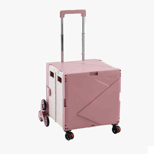 Campingwagen, Mehrzweckwagen, zusammenklappbarer Wagen, Schubkarre(Pink)
