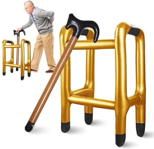 Rollator Aufblasbar,Aufblasbarer Rollator,Aufblasbare Gehhilfe,Gehstock Aufblasbar,Rentner Kostüm,Oma Kostüm Kinder