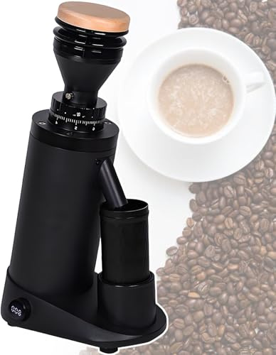 vnmudzeo Moulin à Café Professionnel à Meules Plates/Coniques, Disque en Acier Inoxydable De 64 Mm Ou 63 Mm, 8 RéGlages De Mouture, pour PâTisserie 64mm-Black